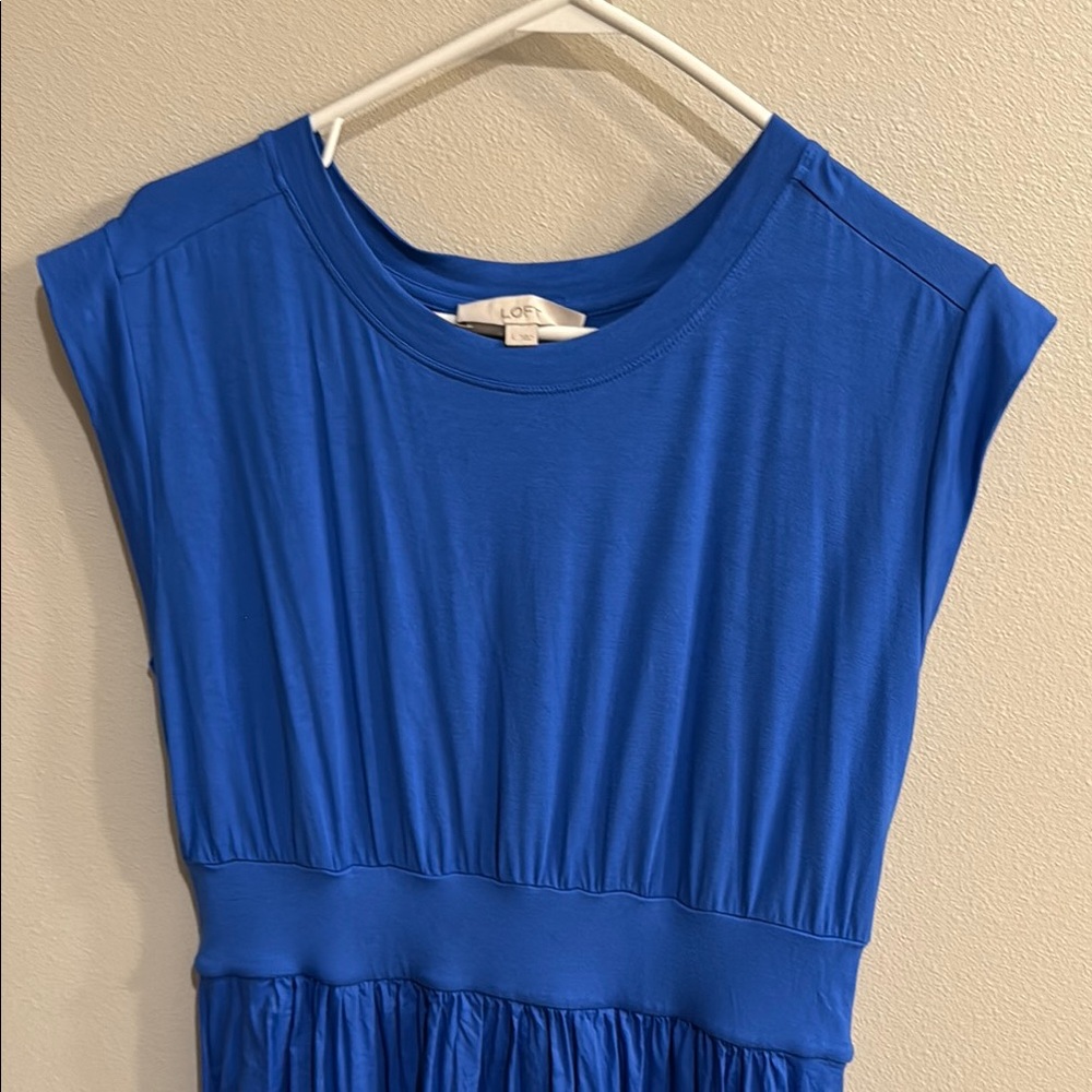 LOFT Royal Blue Sleeveless Maxi Dress - Picture 3 of 5